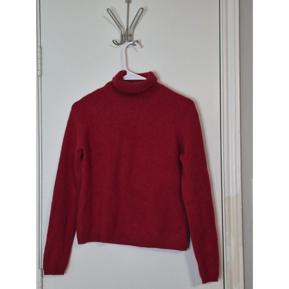 Valerie Stevens 2 Ply 100% Cashmere Sweater M Mock Neck Soft Luxury Classic